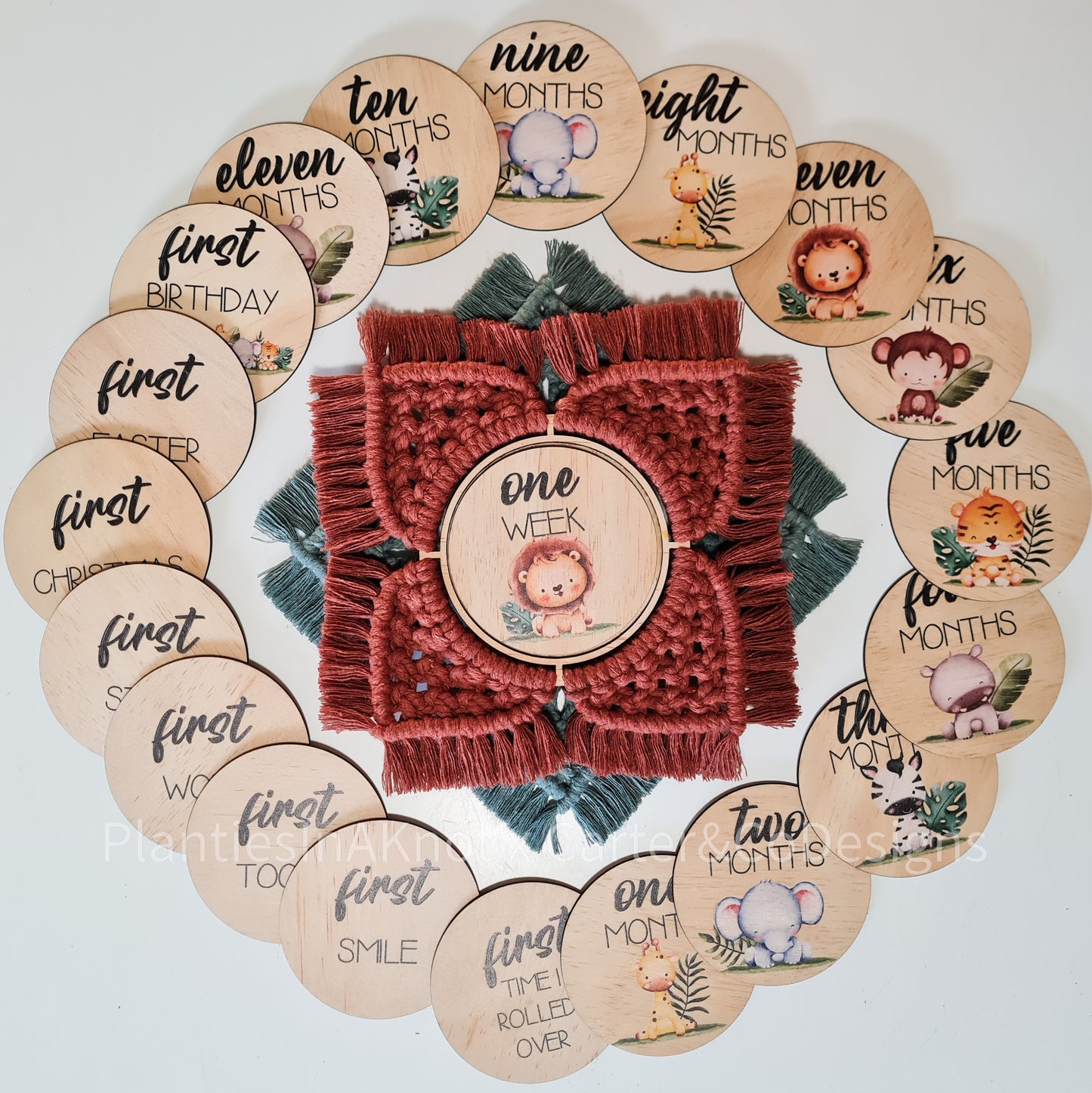 Safari Flower Milestone Sets