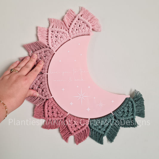 Love you to the MOON - acrylic