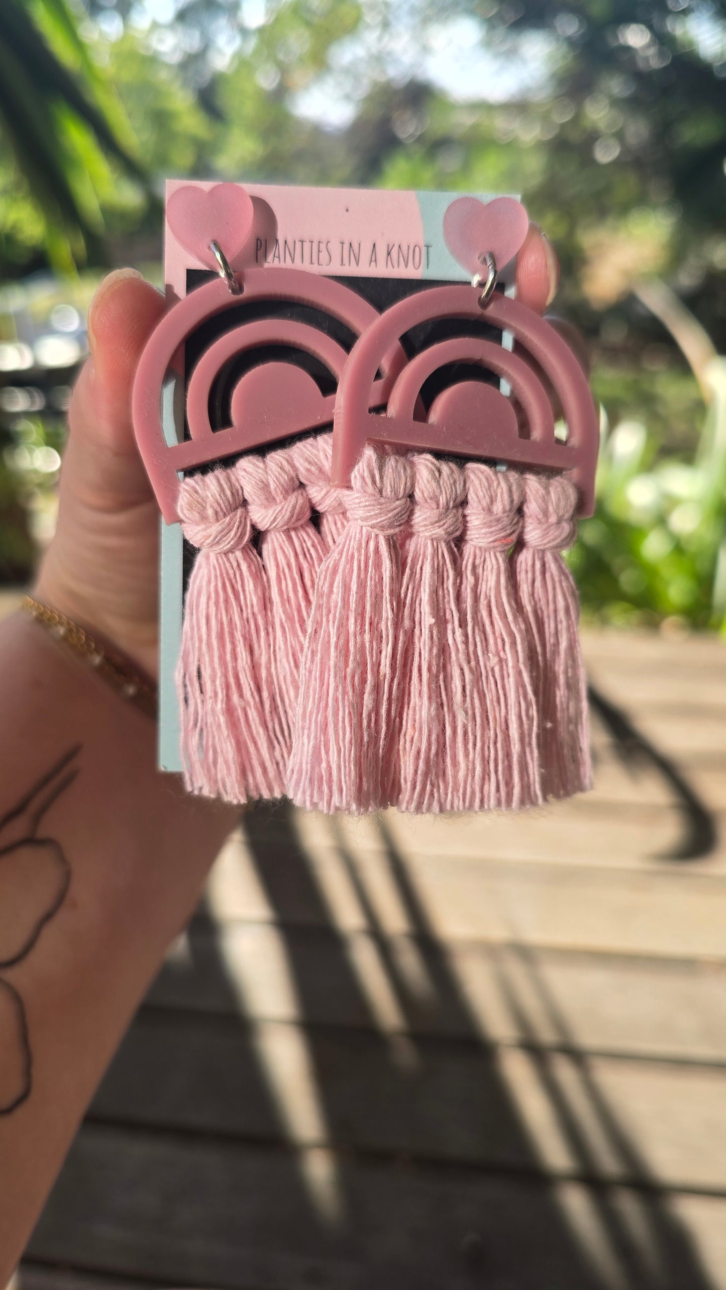 Earrings - Rainbow Dusty Rose 2