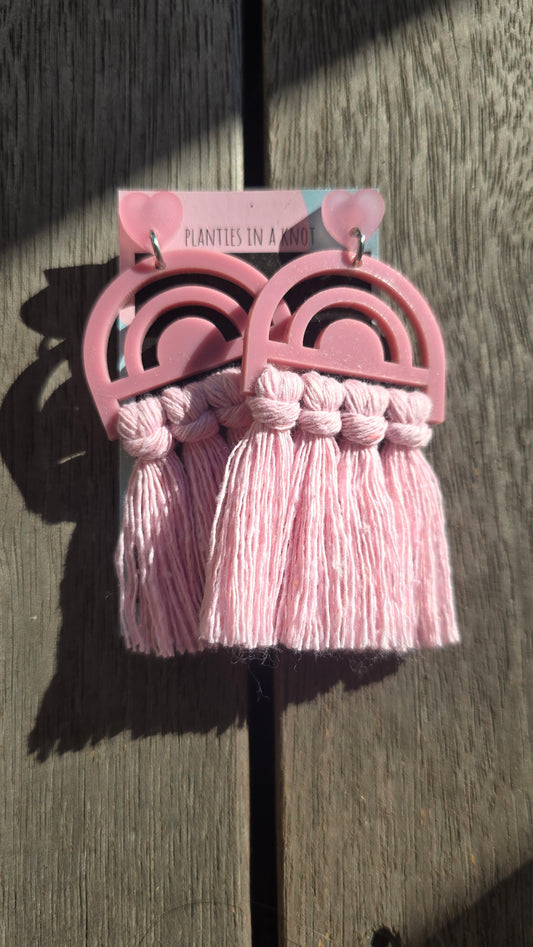 Earrings - Rainbow Dusty Rose 2