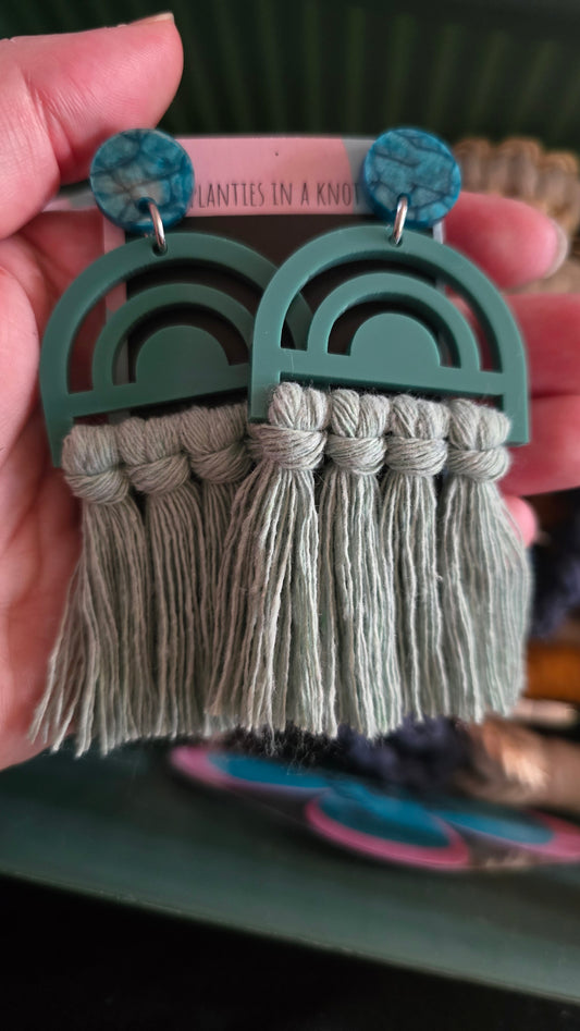 Earrings - Rainbow Emerald 1