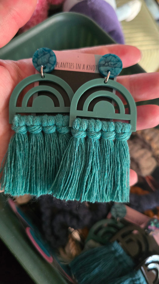 Earrings - Rainbow Emerald 2