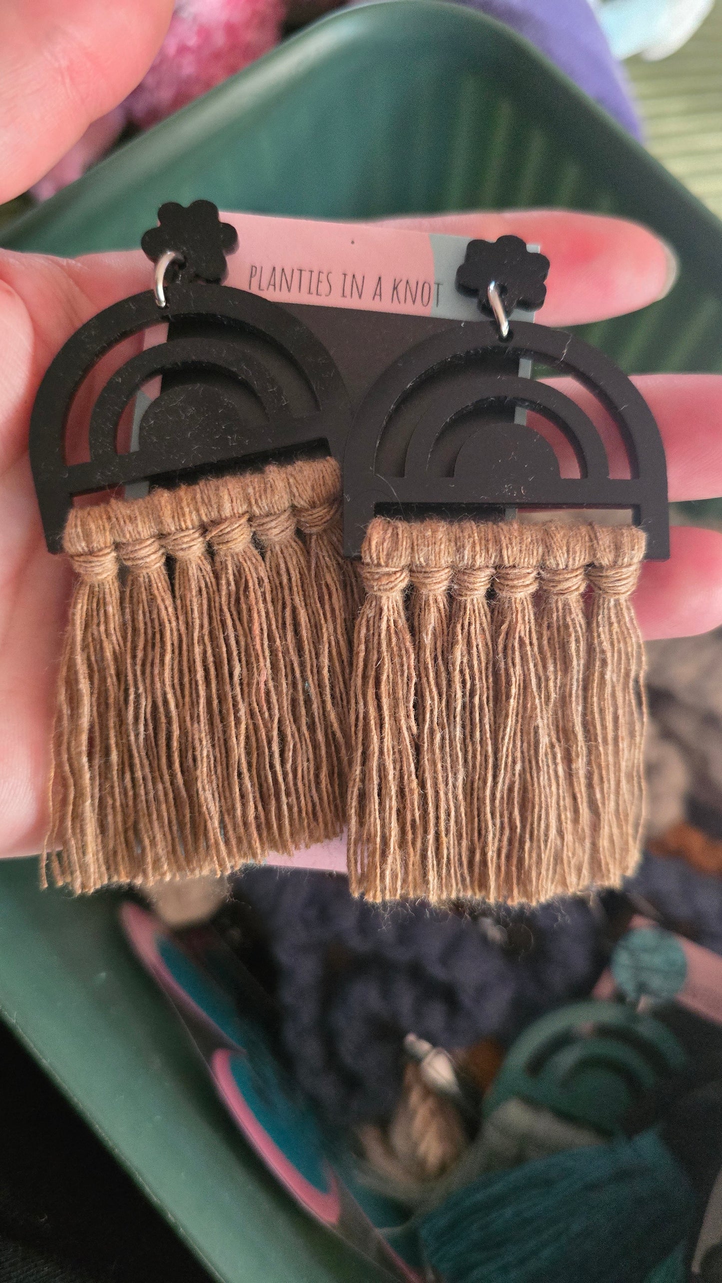 Earrings - Rainbow Black 2