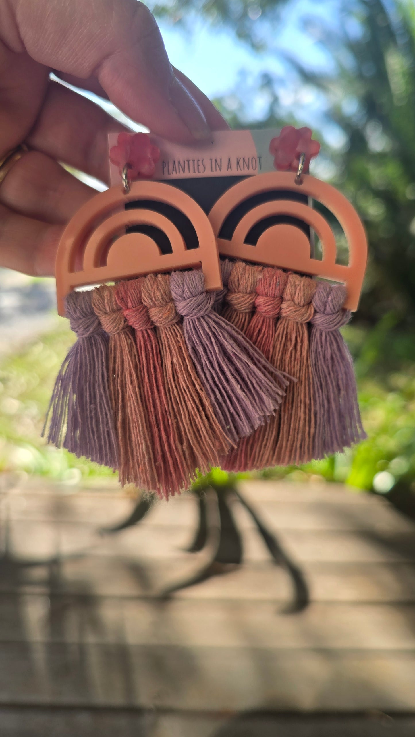 Earrings - Rainbow Peach 1