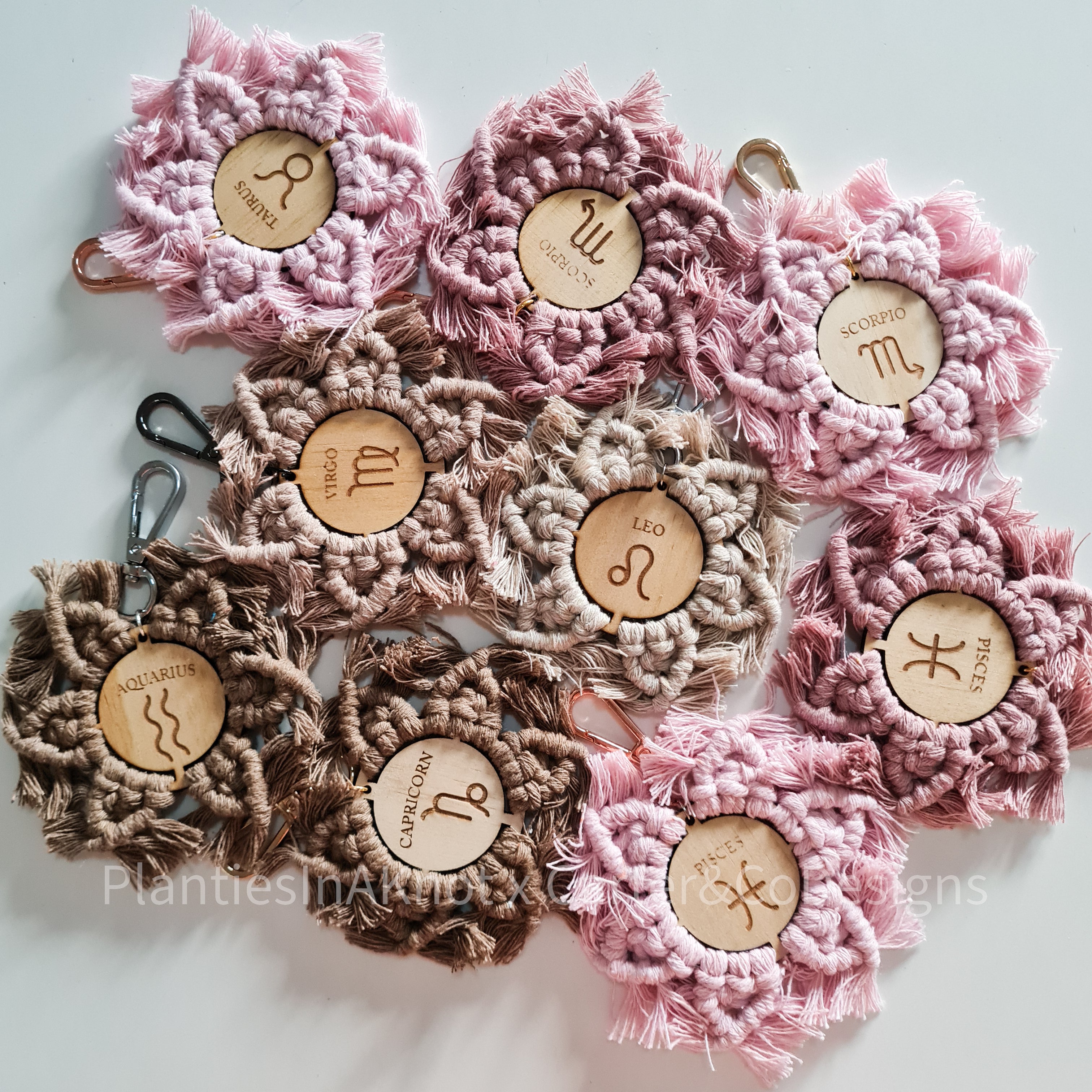 Cancer Star Sign Key Rings Star Sign Keyrings – Planties in a Knot