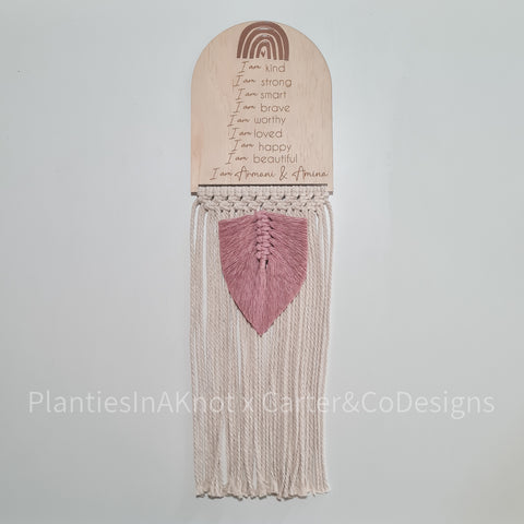 Rainbow Affirmation Wall Hanging