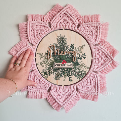 Co Wreath - in Light Pink