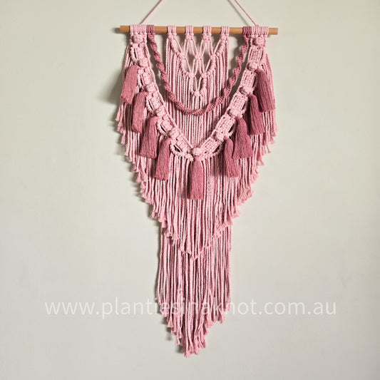 Ruby Wall Hanging - Light Pink & Dusty Rose