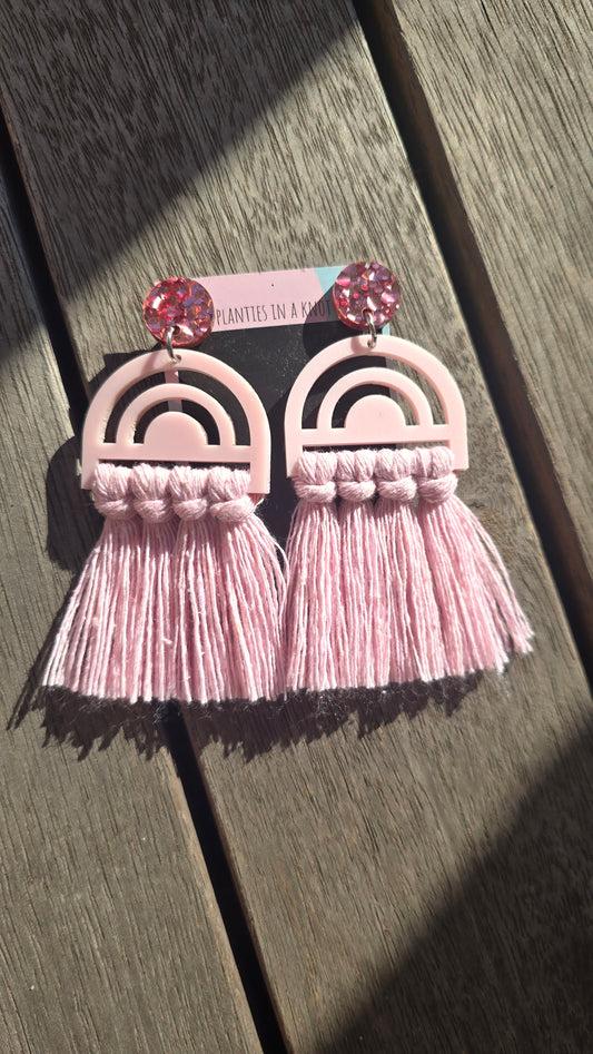 SALE Earrings - Rainbow Light Pink