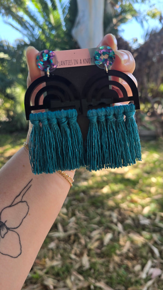 Earrings - Rainbow Black 3