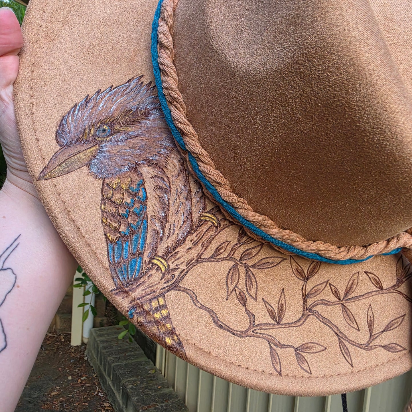 *NEW 017 Brown Kookaburra Painted