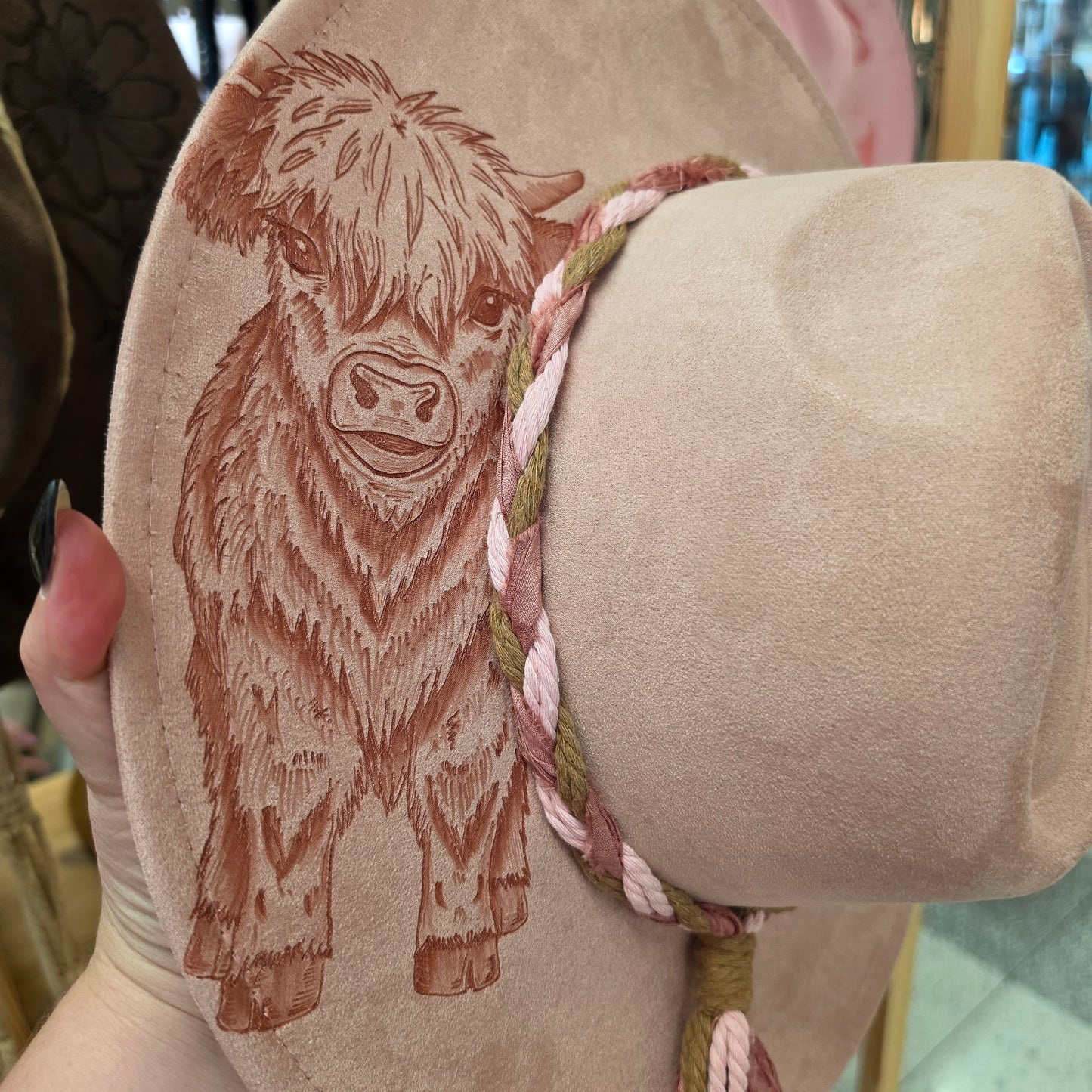 New* 030 Blush Wittle Highland Cow (Planties In A Knot)