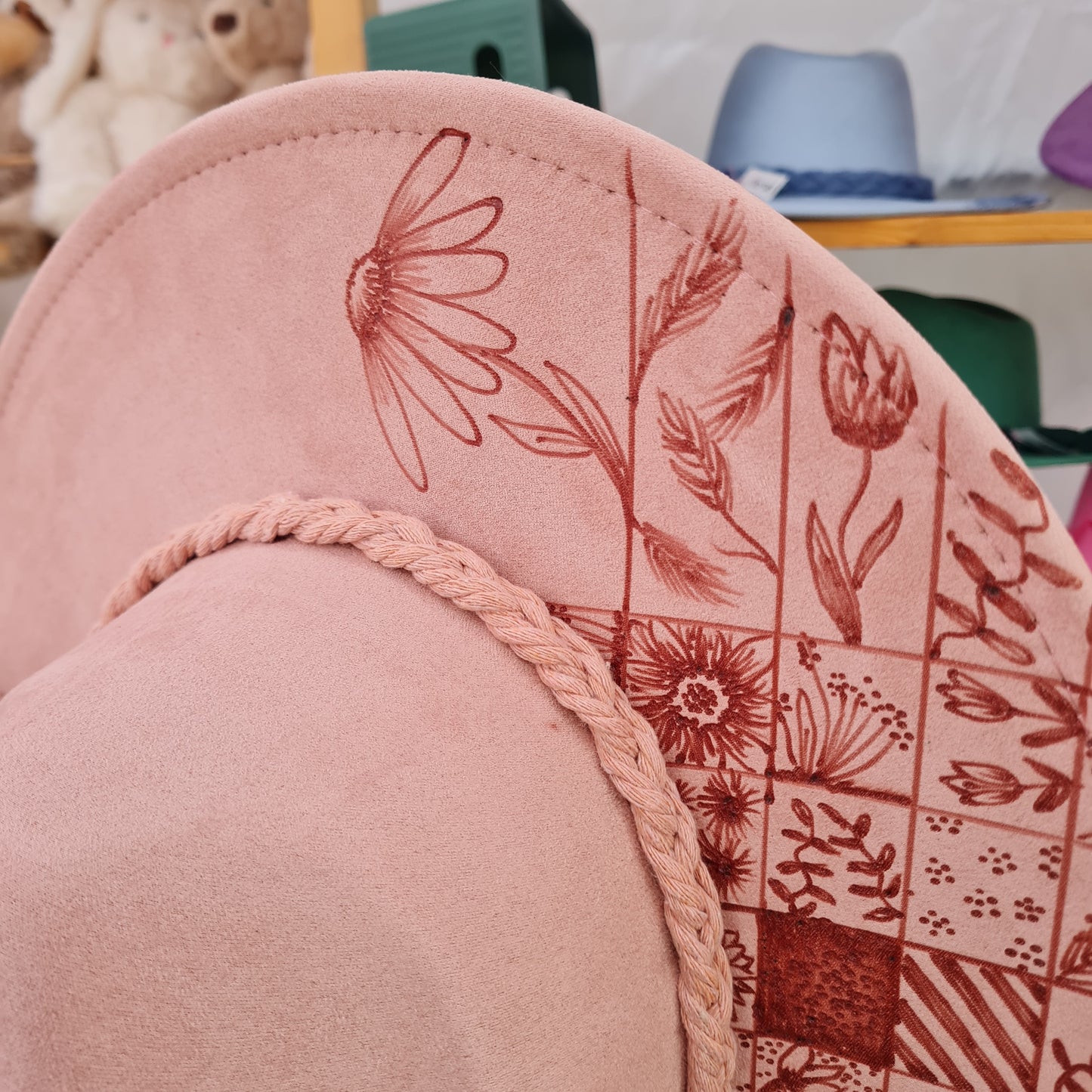 005 Hand Burnt Hat - Blush - First of its kind