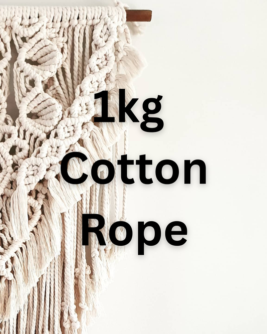 Cotton Rope - 100% recycled 3ply cotton