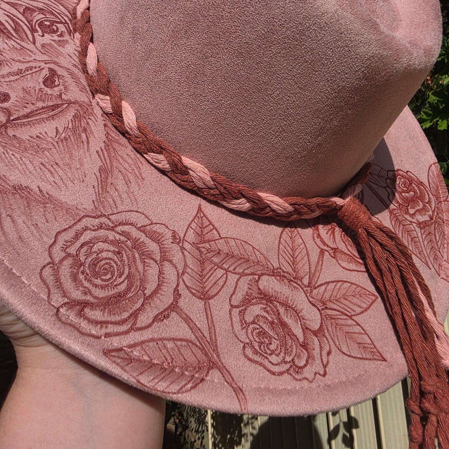 *NEW 021 Blush Highland Cow with Roses