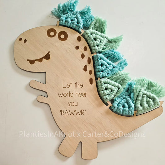 'Rawwr' Dino - Dark Mint & Green Mint