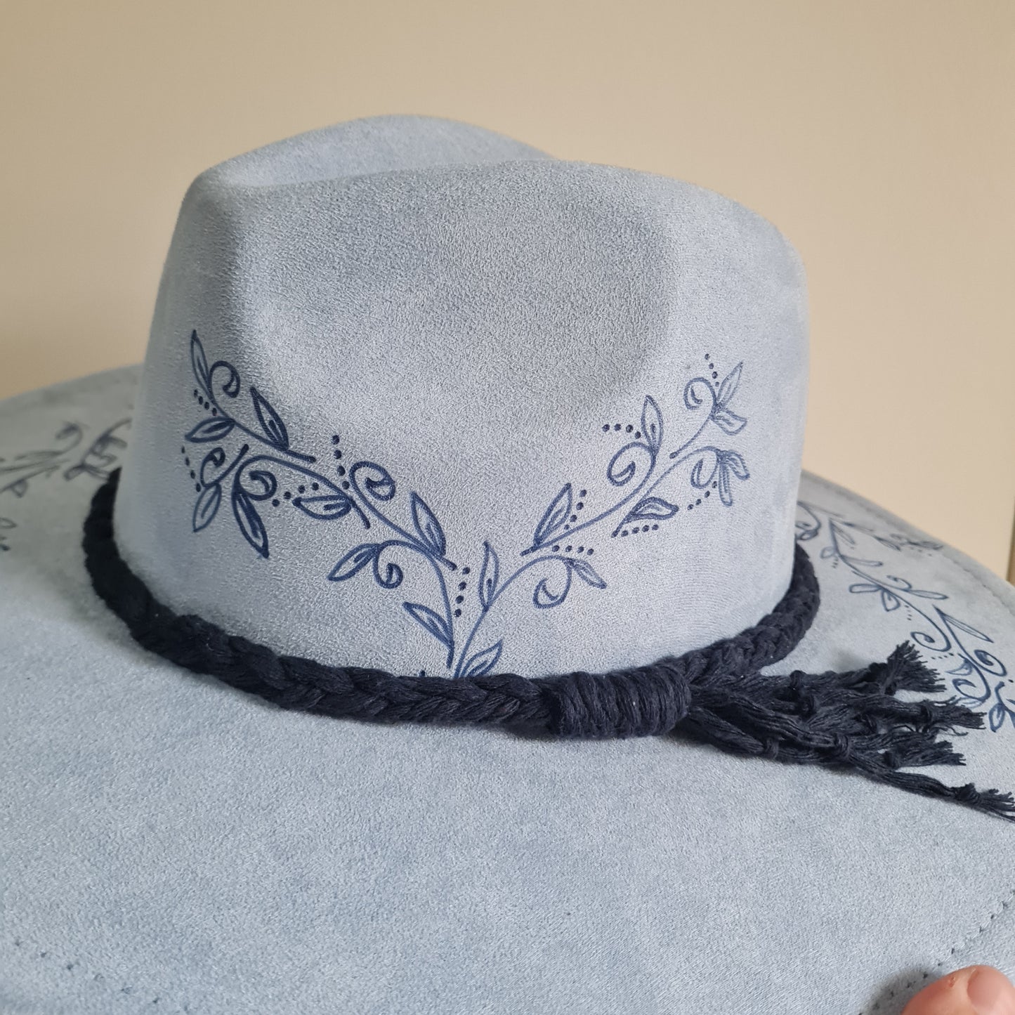 015 - Hand Burnt- Baby Blue Vines
